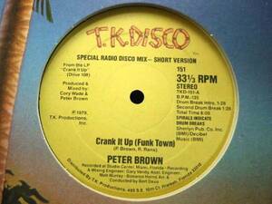 □試聴□Peter Brown - Crank It Up (Funk Town)/Disko 12□