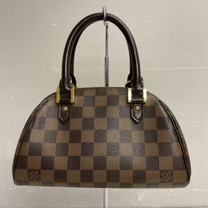 営MK63-60Y LOUIS VUITTON ルイヴィトン ダミエ リベラ ミニ ハンドバッグ エベヌ シリアルナンバー CA0042 W約23cm H約14cm D約13cm 