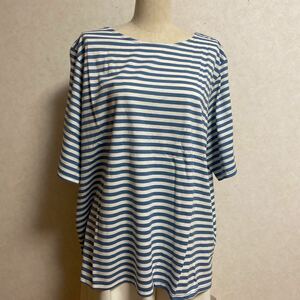 KN2273 ＊5L 大きいサイズ　シンプルTシャツ綿100% レディース　ボーダー