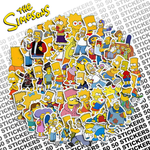 シンプソンズ ステッカー 50枚セット PVC 防水 シール 大量 the Simpsons アニメ キャラクター ホーマー バート スーツケース
