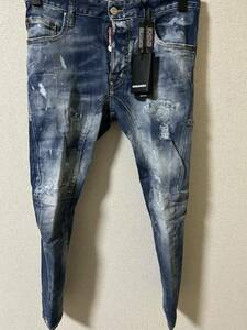 22AW ディースクエアード デニム 50 TIDYBIKERJEAN バイカー スーパーストレッチ