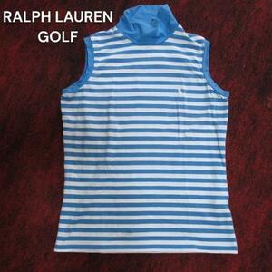 RALPH LAUREN GOLF ラルフローレン ゴルフ モックネック ノースリーブ カットソー Sサイズ ブルー ゴルフウェア スカイブルー