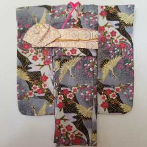 振袖 きもの 和装 鶴 日本製 着物 リカちゃんキャッスル ジェニー momoko おたのしみドール ESCドール 27センチドール 