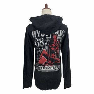 HYSTERIC GLAMOUR ヒステリックグラマー　レディース　ブラック　パーカー　ジップアップ　アウター　上着