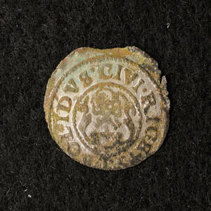 KM#21/スウェーデン領リヴォニア 1シリング ビロン貨（1634-1654）クリスティーナ女王時代[E2133]コイン