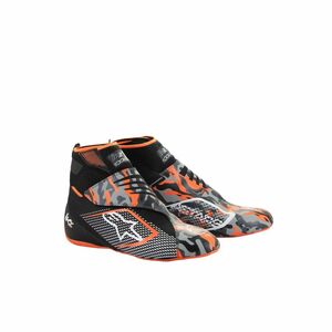 alpinestars アルパインスターズ カートシューズ TECH-1 KZ V2 SHOES (サイズUSD： 8.5) 1429 BLACK ORANGE FLUO CAMO