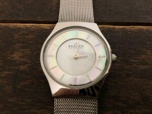 ■爆安■G-12■SKAGEN スカーゲン クォーツ腕時計/アナログ/ステンレス/WHT/SLV/SS/233XSSS■