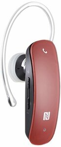 iBUFFALO Bluetooth4.0対応 ヘッドセット NFC対応モデル レッド BSHSBE33RD(中古品)