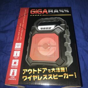 ワイヤレススピーカー GIGA BASS ギガベース 黒 BLACK アウトドア 野外活動