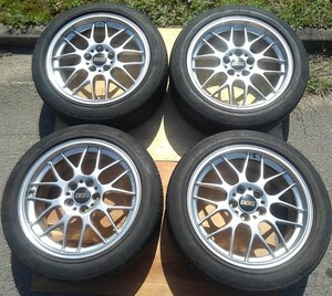 ☆BBS 鍛造 FORGED RG-R RG703H 225/50R18 8J 5H/PCD114.3 IS+40 現行品 4本同サイズ ルミオン,オデッセイ,SAI,マークX,クラウンなどに☆