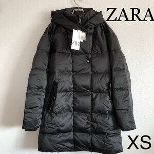 新品●タグ付き●定価16990円ZARA 撥水加工オーバーサイズダウンコート●黒●XS