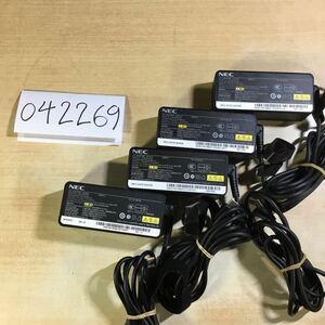 【送料無料】(042269C) 4個セットNEC AC Adapter ADP011 20V2.25A 純正品　ACアダプター　メガネケーブル付 中古品