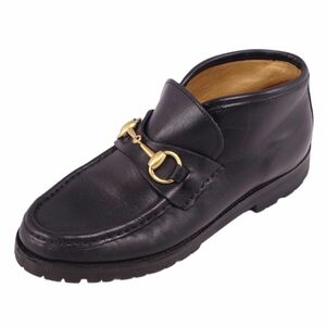 Vintage グッチ GUCCI ブーツ チャッカブーツ ホースビット カーフレザー シューズ 靴 レディース 5B(22cm相当)ブラック cg12dl-rm05e26514
