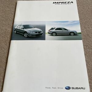 【送料込み】スバル　インプレッサ　カタログ　2006年11月発行