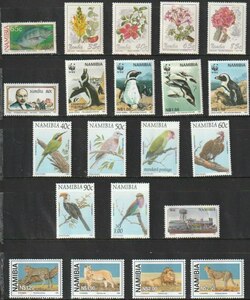 ナミビア２９　1994～1998（未使用記念　花　 ペンギン　とり　動物　７セット）２１種