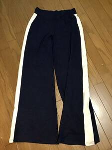 良品【GAP/ギャップ】ジャージーパンツ/XS★サイドライン★ネイビー★レディース★USED