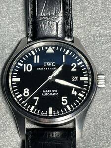 IWC パイロットウォッチ マークXVI ステンレススチール 腕時計 メンズ 中古自動巻き 文字盤黒