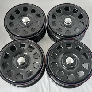 新品 デイトナ 15-5.0J＋45 4-100 ブラック タイヤ付4本SET 165/55R15 軽自動車用 ムーヴ タント NBOX ワゴンR デイズ (W2321-0)