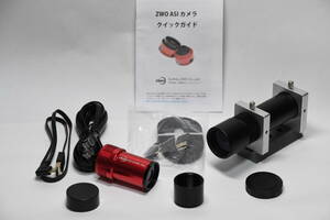 ★美品★　ZWO　ASI 120MM-Mini (モノクロオートガイドカメラ ）+ 30mm f/4 ミニガイドスコープ