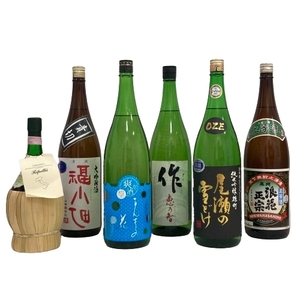 ■【お酒おまとめ】日本酒 果実酒 セット 裏福小町/作 恵乃智/浪花正宗/まんさくの花/尾瀬の雪どけ 一升瓶/CHANTI キャンティ 1000ml★7006