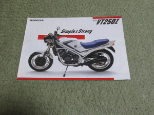 MC08系 ホンダ VT250Z本カタログ 発行年月不明 アクセサリーカタログ付き HONDA motobike VT250Z brochure 