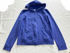 me.中古★ジップアップパーカー【ユニクロUNIQLO】Mサイズ★長袖ドライスウェットシャツ★ロイヤルブルー★トップス★送料185円