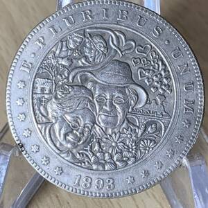WX1128流浪幣 老人 愛情 天眼 鷹紋 外国硬貨 貿易銀 海外古銭 コレクションコイン 貨幣 重さ約23g