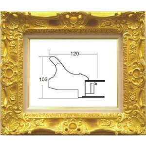 額縁　油絵/油彩額縁 成型フレーム 7874 F30号 ゴールド 金