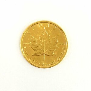 K24　金貨幣　カナダ　メイプルリーフ金貨　5ドル　重量3.1g【CDAX6027】