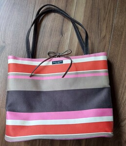 kate spade　ボーダー　トートバッグ