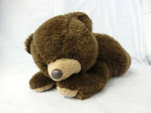 日本製　ファースト社　初期　クマ　ぬいぐるみ　寝そべり　全長：約38cm　高さ：約20cm　熊　昭和　レトロ　希少　激レア