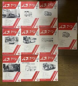 バスファン　1985年1-12月号　10冊セット