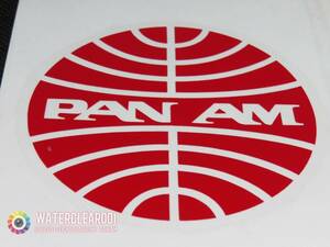 ◇◆31021-ExHS◆◇[DIECUT-STICKER＊AIRLINE] ＰＡＮＡＭパンナム_RED＜カッティングステッカー＞