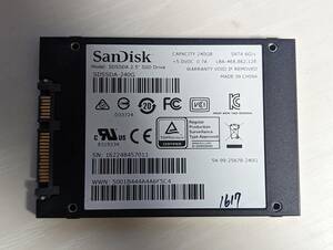 　SanDisk　SSD 240GB【動作確認済み】1617　