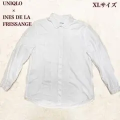 UNIQLO INES ピンタック シャツ ホワイト  XL 大きい コットン