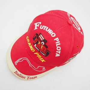 FUTURO PILOTA イタリア ジュニアレーシングチーム アジャスター付き刺繍コットンBBキャップ*F1