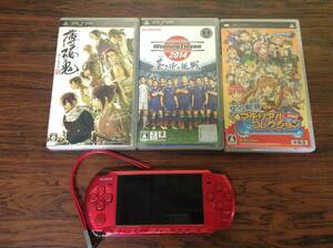 SONY PSP3000 console 3games tested ソニー PSP 本体１台 ゲーム３本 動作確認済 D741A
