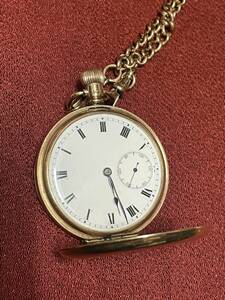 スイス製　懐中時計　金時計　9金　稼働品　denisson watch