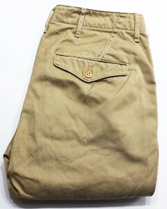 Workers K&T H MFG Co (ワーカーズ) Officer Trousers Slim Fit Type 2 / オフィサートラウザー スリム タイプ2 USMC KHAKI w30