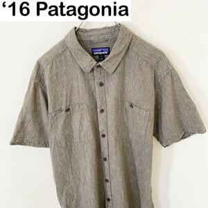 ‘16 Patagonia パタゴニア　半袖　デザイン　シャツ　古着　アウトドア