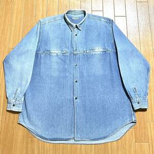 コムデギャルソン オム ビッグシルエット デニムシャツ 長袖シャツ COMME DES GARCONS HOMME 長袖シャツ 田中オム 80