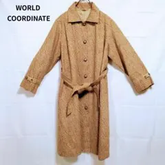 WORLD COORDINATE ロングコート 11号 ドット ヒョウ 柄 11