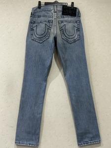 ※TRUE RELIGION トゥルーレリジョン BOBBY BIGT デニムパンツ インディゴ 未裾直 米国製 30 　　　 BJBC.I