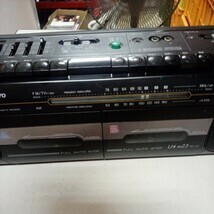 SANYO ダブルラジカセ U4-W23 ブラック 動作確認　現状品