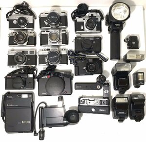 【ジャンク】Nikon/PENTAX/OLYMPUS/Canon/MINOLTA/FUJIFILM/YASHICA/Voigtlander 他 フィルムカメラ インスタントカメラ ストロボ まとめ22