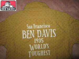 BEN DAVIS ベンデイビス チェーン刺繍 ペイズリー総柄シャツ M チェーンステッチ刺繍