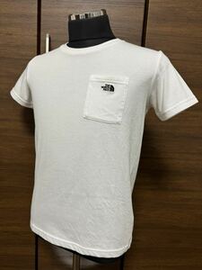 THE NORTH FACE(ザ・ノースフェイス） S/S SIMPLE LOGOPOCKET TEE（シンプルロゴポケットティー）NTW3202X ホワイト レディースM GOLDWIN