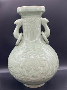 中国美術 花瓶 高さ約32cm