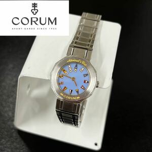 (C041601)CORUM 24.810.20 V-50 腕時計 アドミラズルカット クォーツ アドミラルズカットSS 