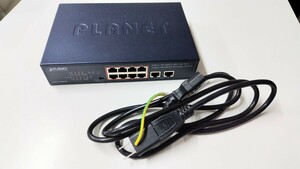 ☆稼働品☆ PLANET FSD-1008HP PoEスイッチングハブ 100BASE-TX 10ポート 専用ACコード付